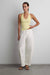 Mid-rise curved barrel leg pant in ecru — main image