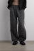 Marled elastic waistband pant in charcoal — main image
