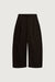 Brushed mid-rise wide leg trouser in turkish coffee — main image