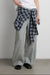 Oversized sweatpant with layered shirt set in medium grey — main image