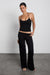 Lounge pants with drawstring in black — main image