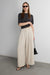 Wide leg pant with tucking detail in brindle — main image