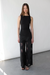Lace wide leg pant in black — main image