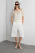 Relaxed drawstring short in white — main image