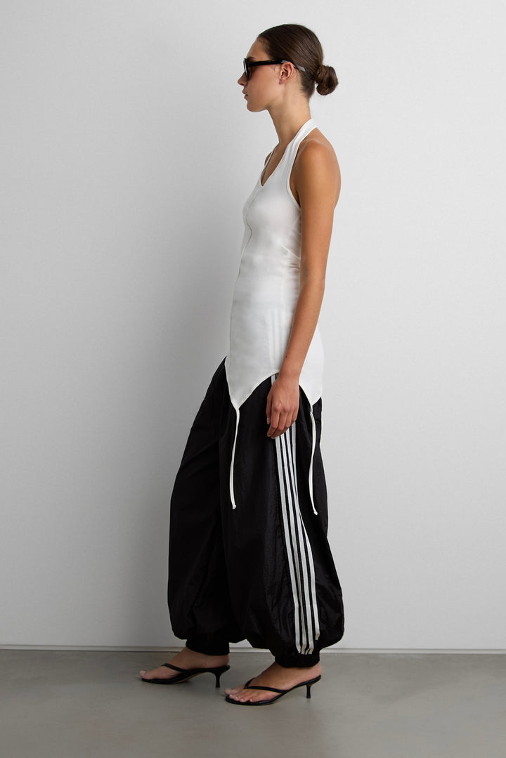 LINEN TRACK PANTS in Black — alternate angle