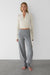 Foldover pants with slit detail and warmer set in charcoal — main image