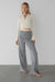 Foldover pants with slit detail and warmer set in charcoal — main image