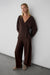 Elastic waist knit pant in coffee bean — main image