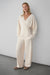 Elastic waist knit pant in oatmeal — main image