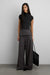 Wide leg pant with foldover waist in charcoal — main image