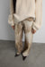 Fawn print straight leg pant in brown — main image