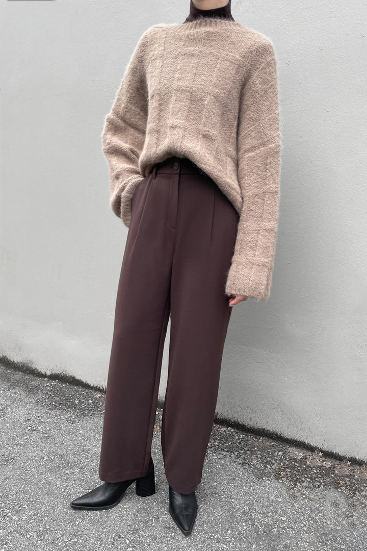 STRAIGHT LEG PANTS in Coffee Bean — alternate angle