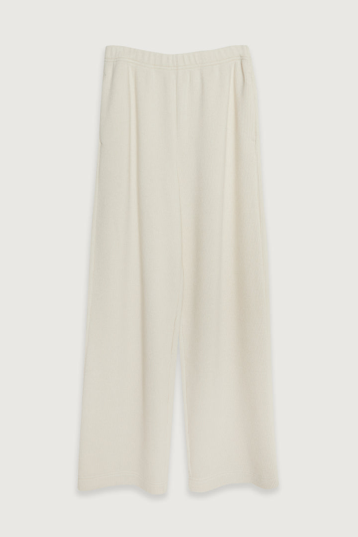 RIB-KNIT PANT in Oatmeal — alternate angle