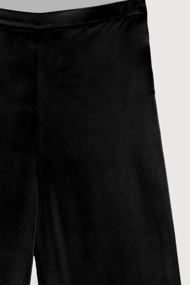 STRAIGHT SATIN PANT in Black — alternate angle