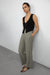 Pleated lounge pant in vetiver — main image