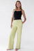 Long length twill wide leg pant in beechnut green — main image