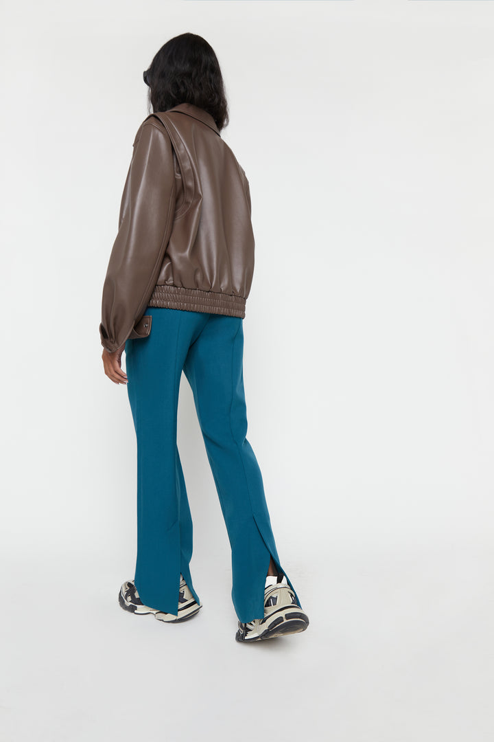 BACK SLIT TROUSER in Legion Blue — alternate angle
