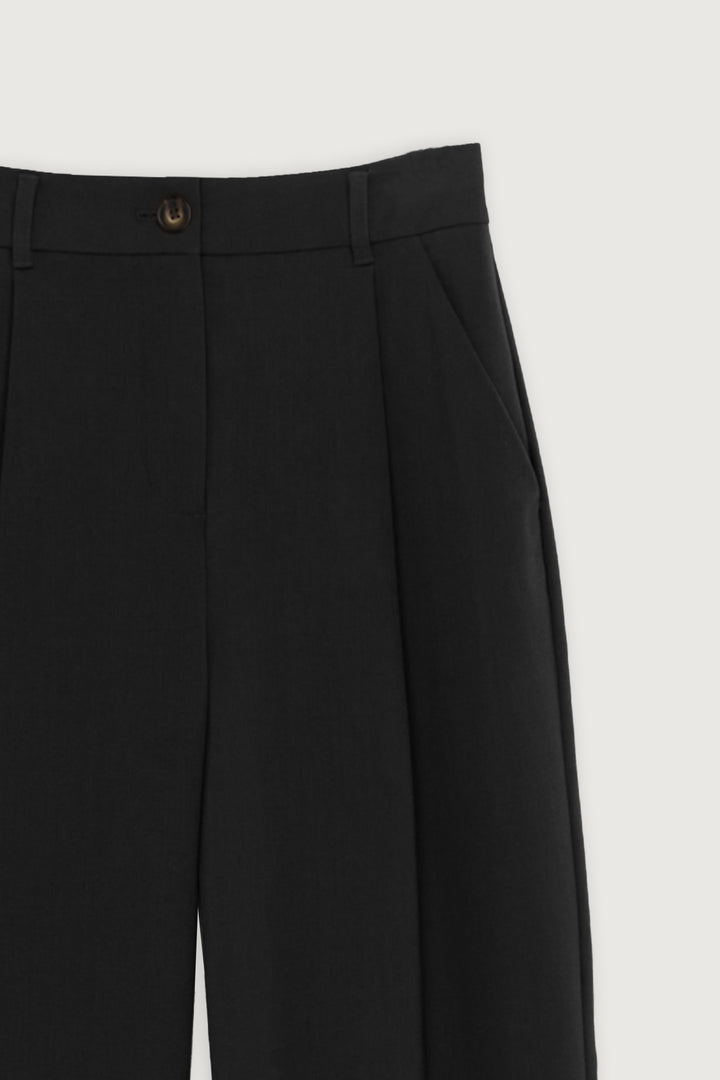 STRAIGHT LEG TROUSER in Black — alternate angle
