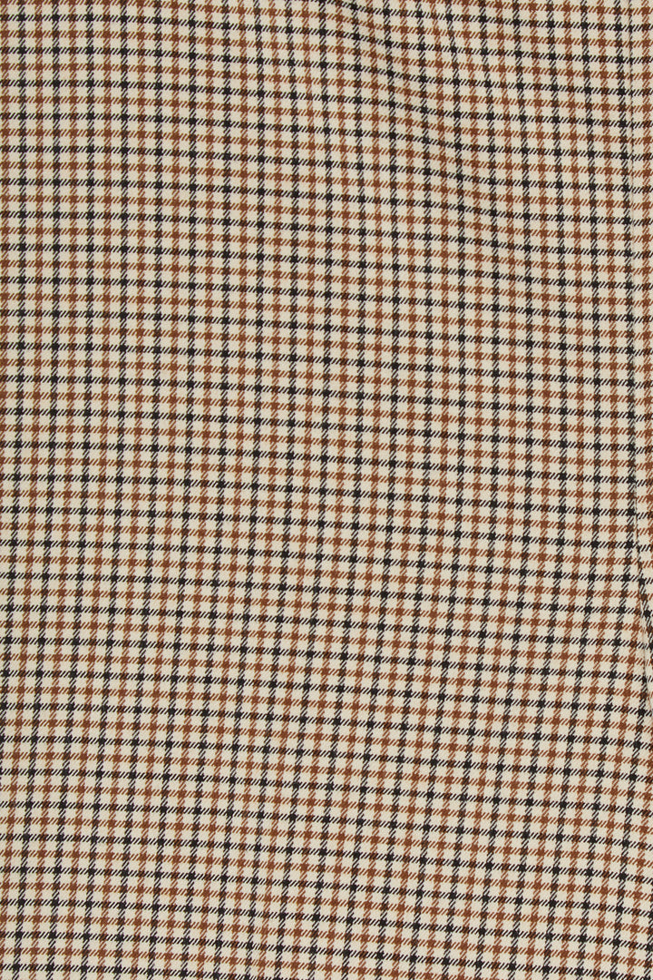 PLAID TROUSER in Oatmeal Brown Plaid — alternate angle