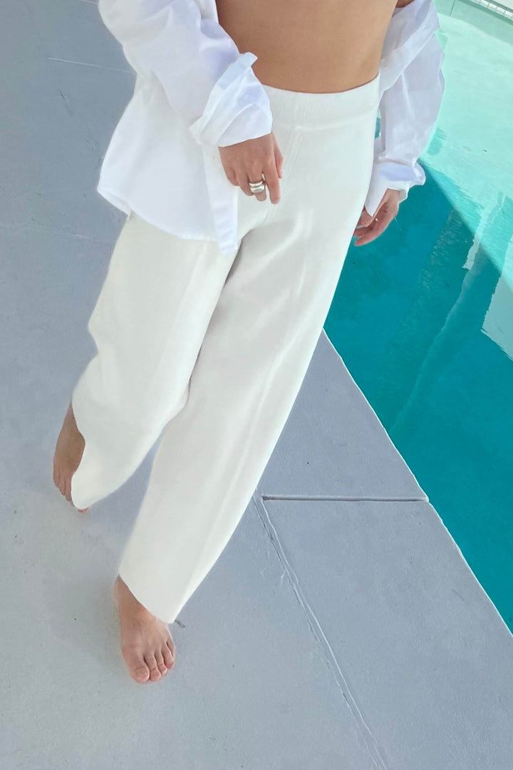SWEATER PANT in Marshmallow — alternate angle