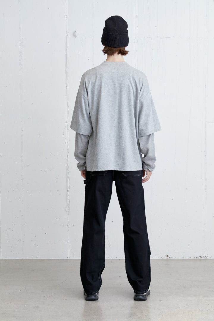 TWILL WORKWEAR PANT in Black — alternate angle