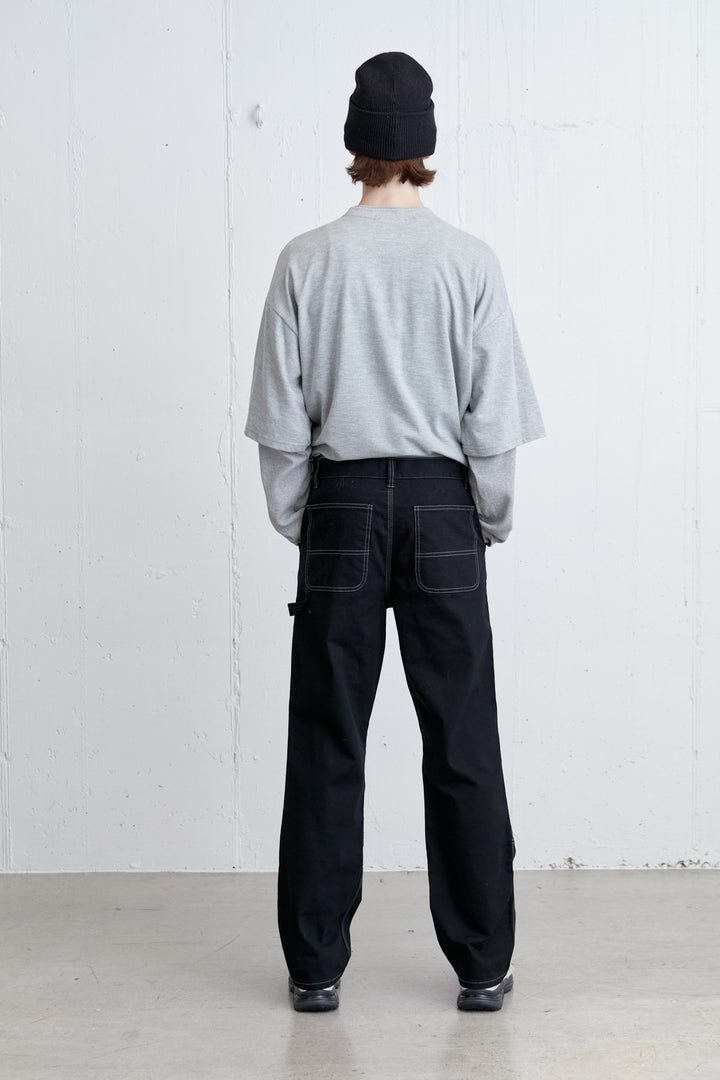 TWILL WORKWEAR PANT in Black — alternate angle