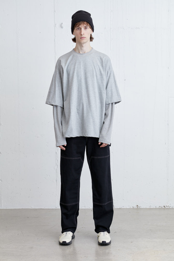 TWILL WORKWEAR PANT in Black — alternate angle