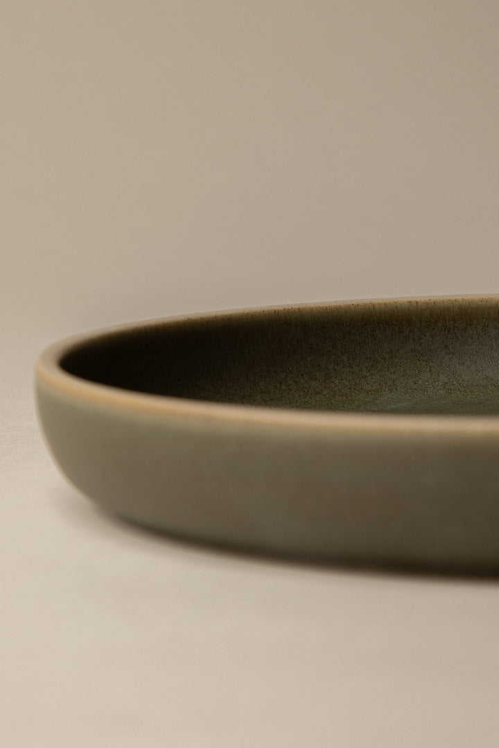 CREST DINNER PLATTER in Tuscan Olive — alternate angle