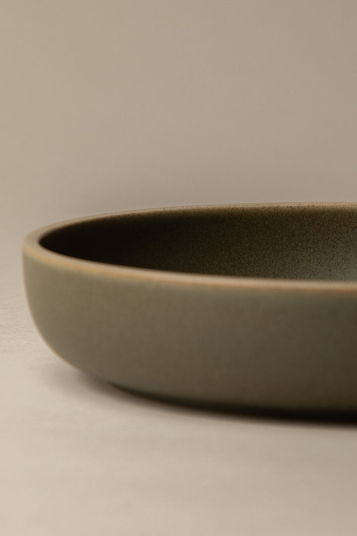 CREST DINNER BOWL in Tuscan Olive — alternate angle