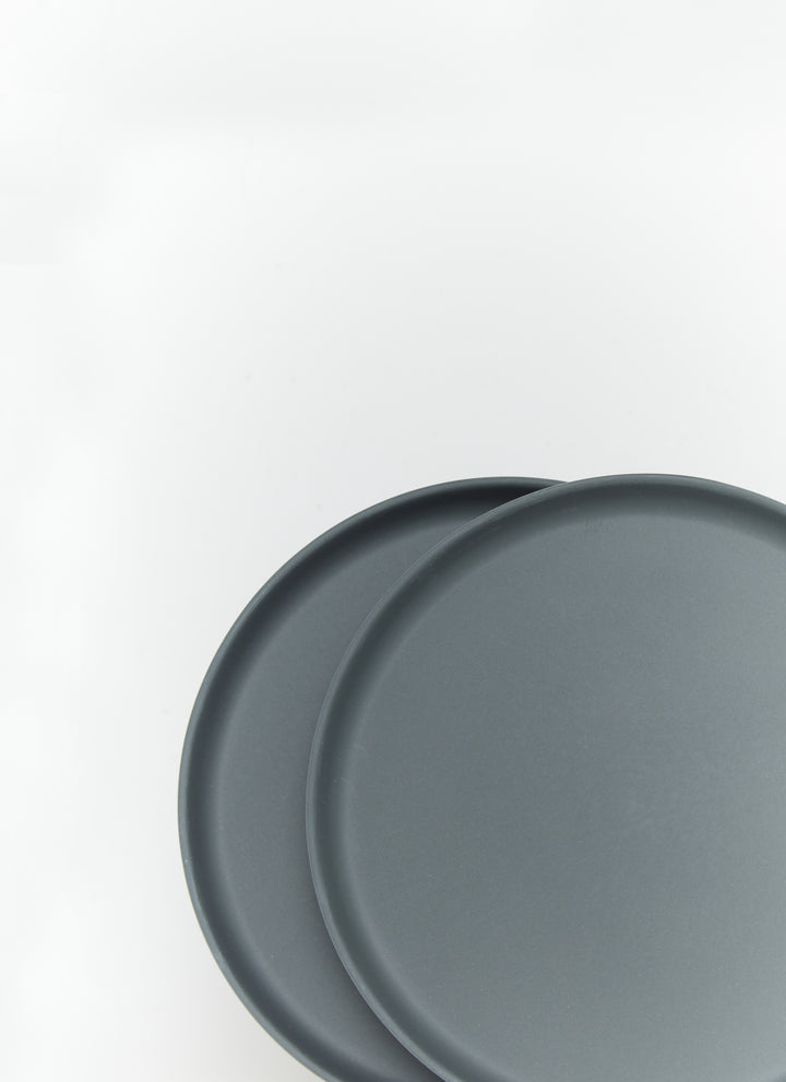 BAMBOO SALAD PLATE SET OF 2 in Granite Grey — alternate angle