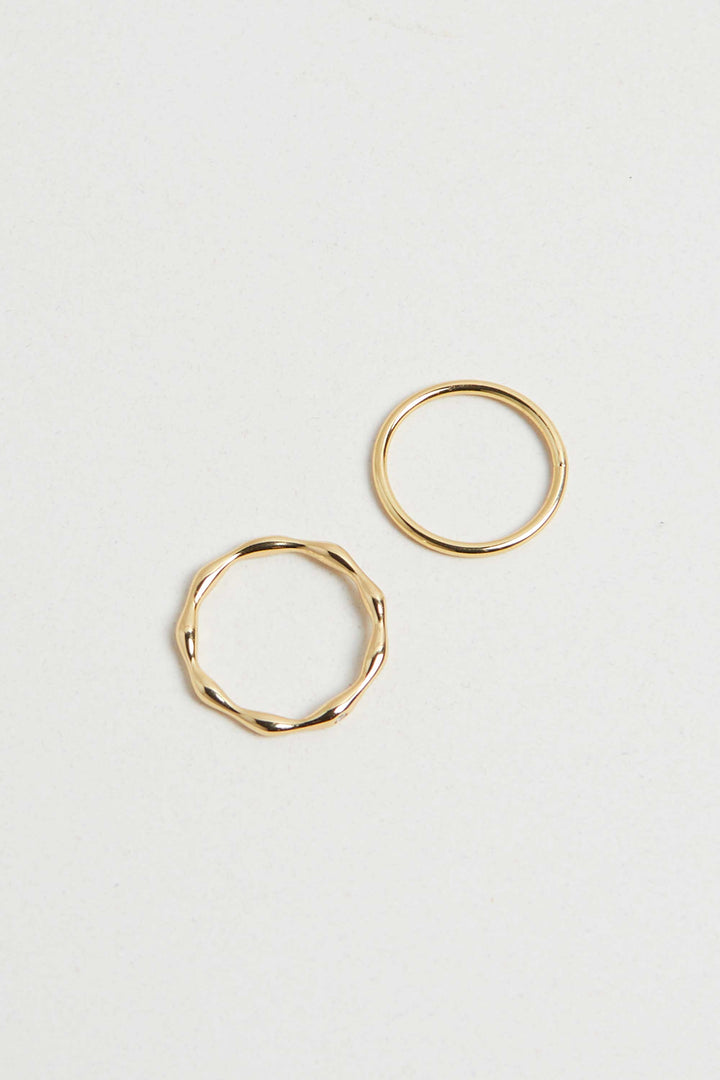 DELICATE GEM RING SET in Gold — alternate angle