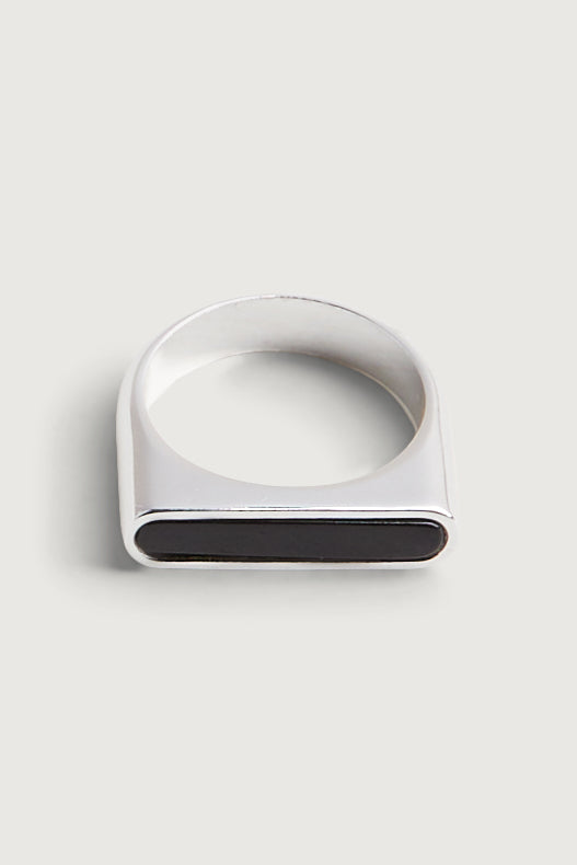 FLAT TOP RING in Silver — alternate angle
