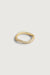 Curvy zirconia ring in gold — main image
