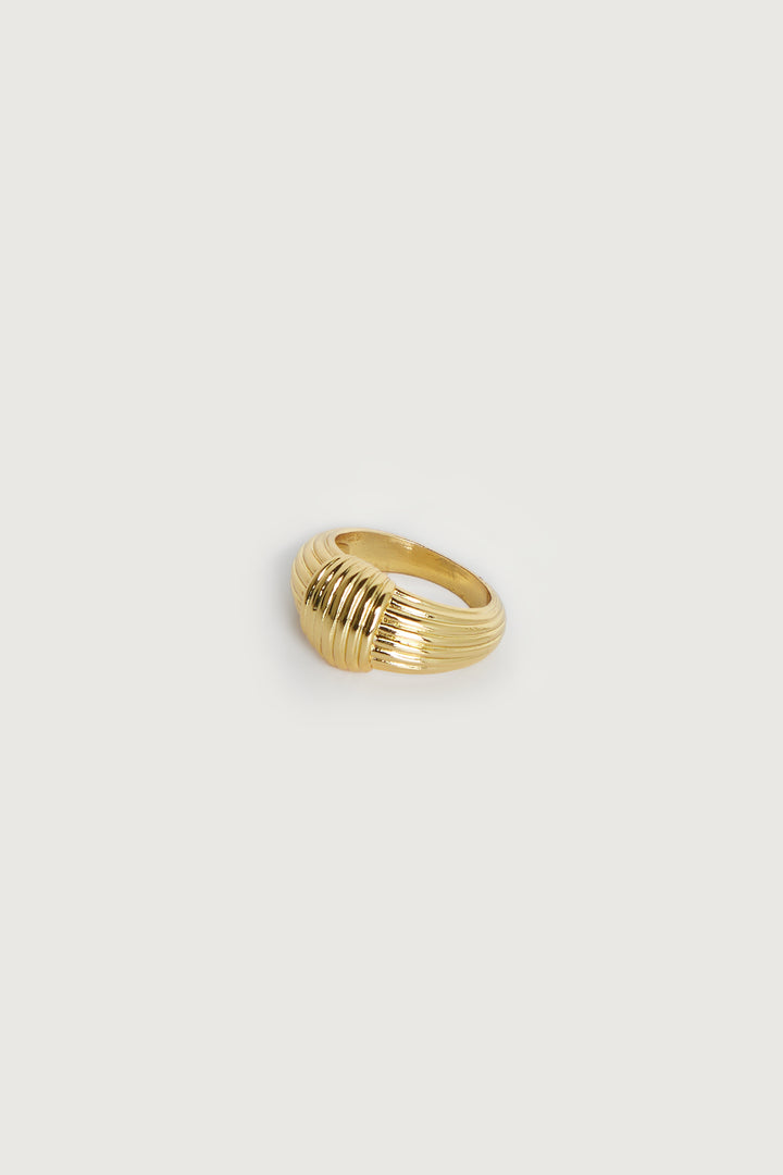 BUNDLED WIRES RING in Gold — alternate angle