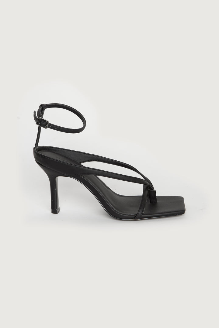 STRAPPY HEEL SANDAL in Black — alternate angle