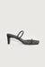 Thin strap heeled sandal in black — main image