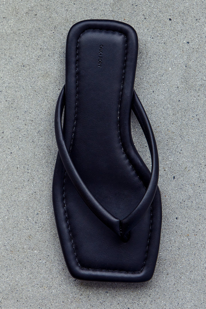 PADDED FLIP FLOP in Black — alternate angle