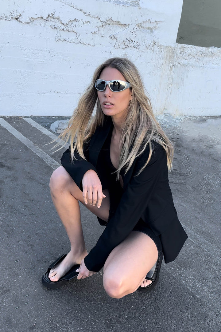 PLATFORM SANDAL in Black — alternate angle