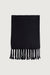 Alpaca scarf with tassels in black — main image