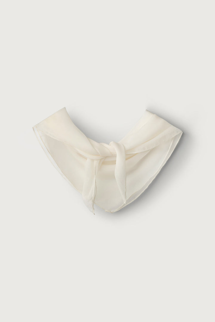 SILK SHEER SCARF in Cream — alternate angle