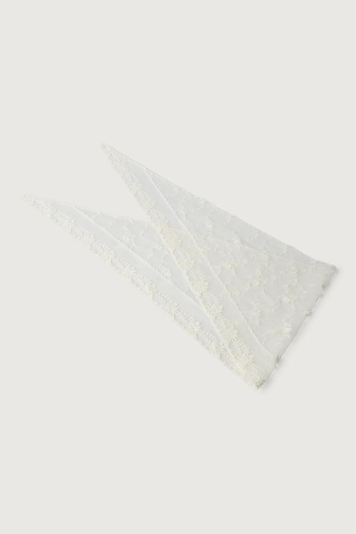 FLORAL LACE SCARF in Ivory — alternate angle