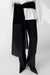 Velvet fringe scarf in black — main image