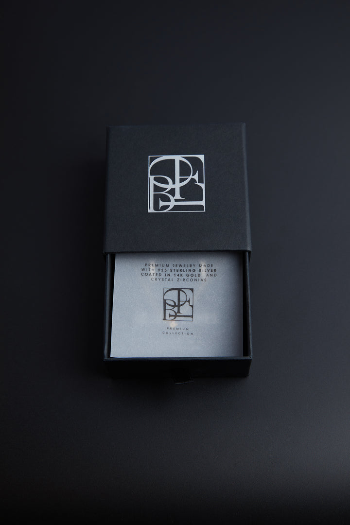 925 SILVER - 16K GOLD EARRING AND NECKLACE GIFT SET in Silver — alternate angle