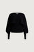 Cape and sweater set with asymmetrical hem in black — main image