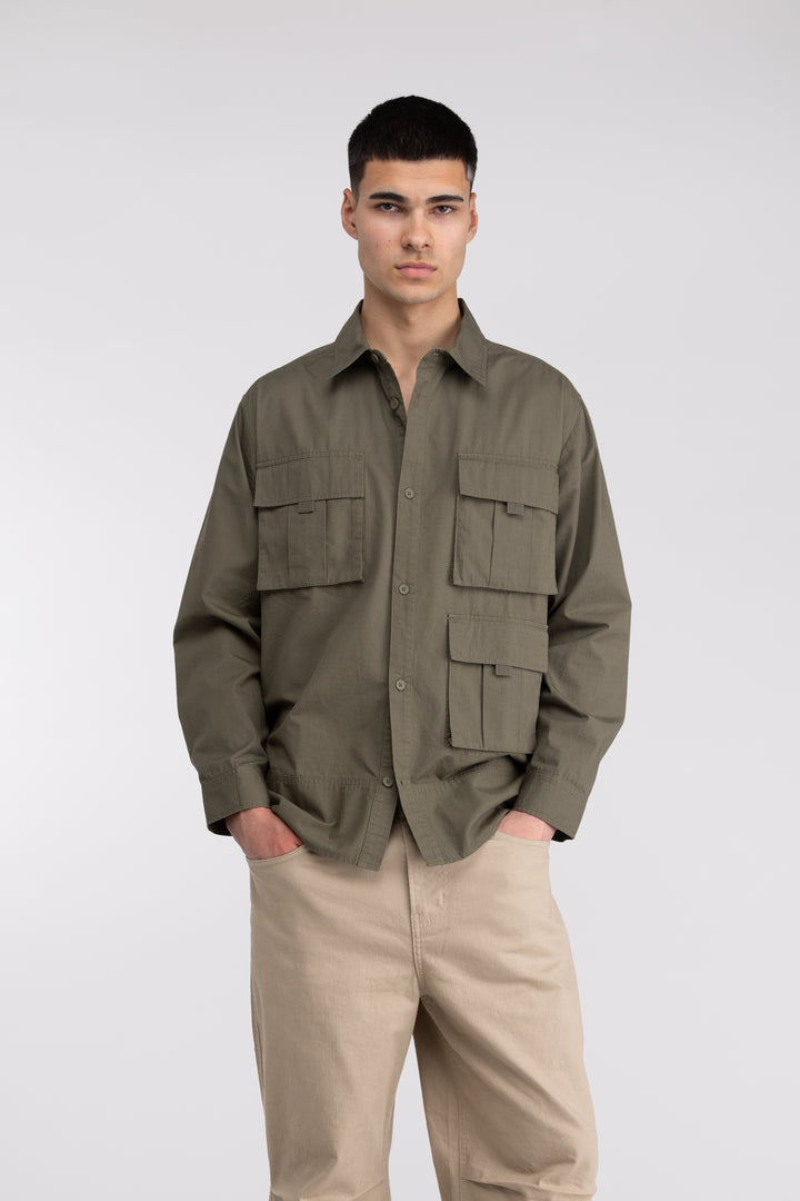 CARGO SHIRT in Grape Leaf — alternate angle