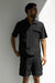 Nylon short sleeve shirt in black — main image