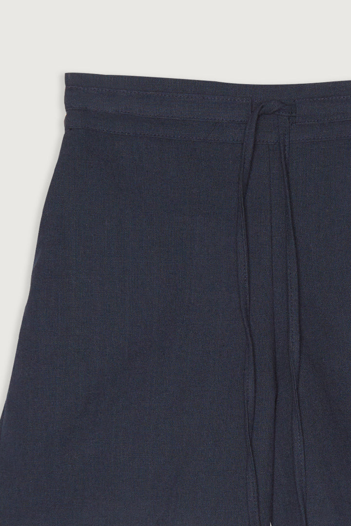 DRAWSTRING SHORT in Navy — alternate angle