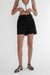Twill wide leg short in black — main image