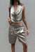 Satin short in silver sage — main image