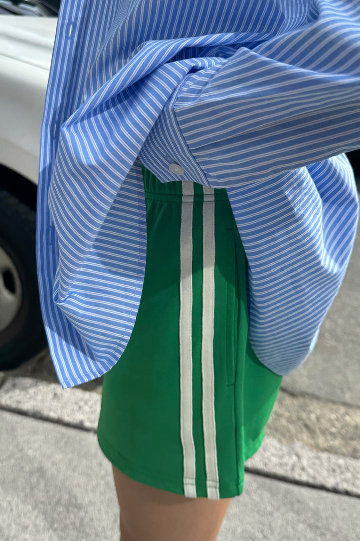 DOUBLE STRIPE JERSEY SHORT in Bright Green — alternate angle